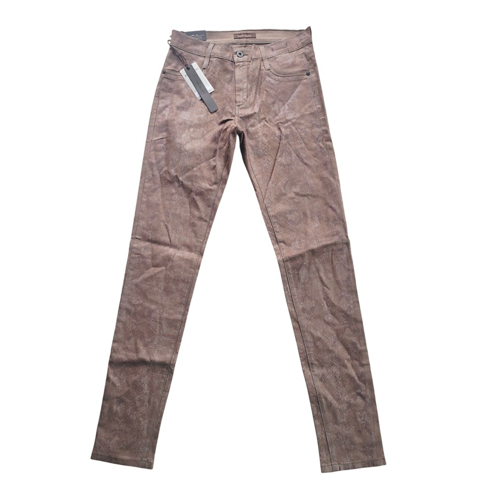 James Jeans NWT -1301 Twiggy Skinny Jeans Bronze Python Coated‎ Snakeskin 29